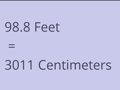 98.8 FEET TO CM