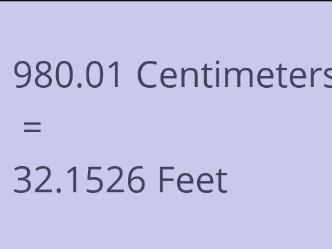 980.01 CM TO FEET