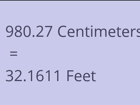 980.27 CM TO FEET