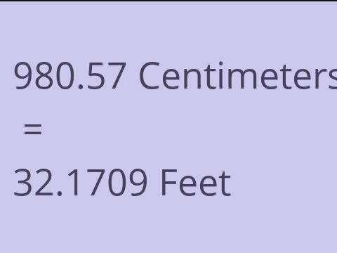 980.57 CM TO FEET