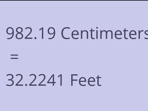 982.19 CM TO FEET