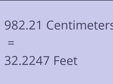 982.21 CM TO FEET