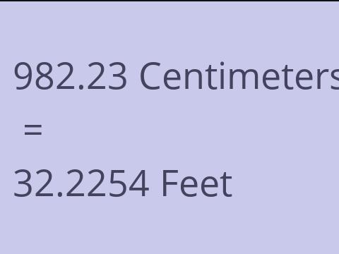 982.23 CM TO FEET