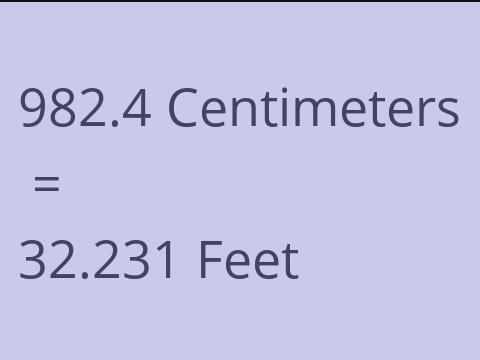 982.4 CM TO FEET