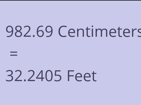 982.69 CM TO FEET