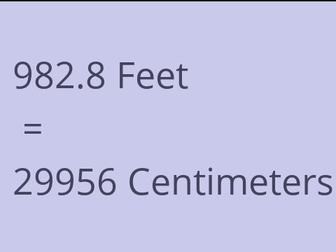 982.8 FEET TO CM