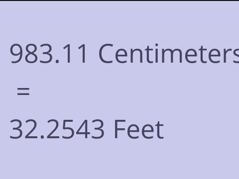 983.11 CM TO FEET