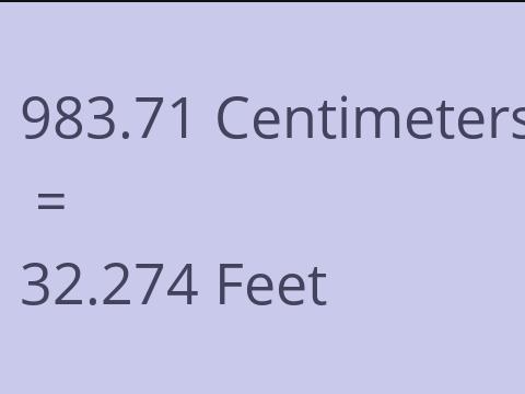 983.71 CM TO FEET