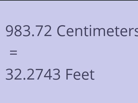 983.72 CM TO FEET