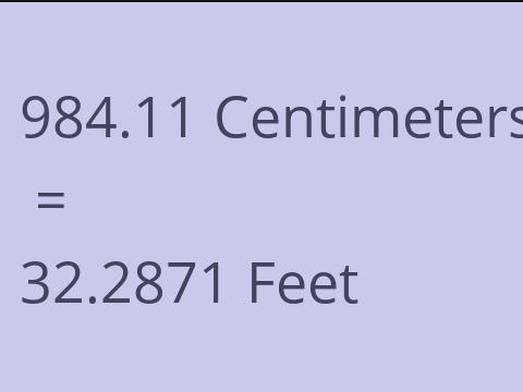 984.11 CM TO FEET