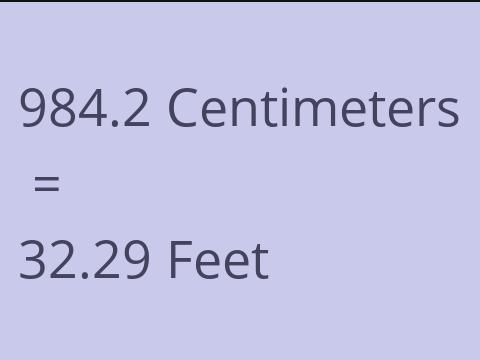 984.2 CM TO FEET