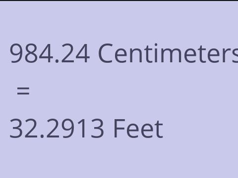 984.24 CM TO FEET