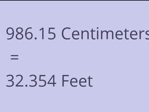 986.15 CM TO FEET