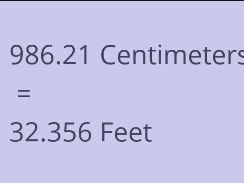 986.21 CM TO FEET