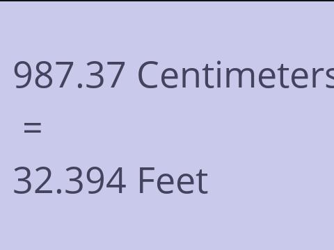 987.37 CM TO FEET