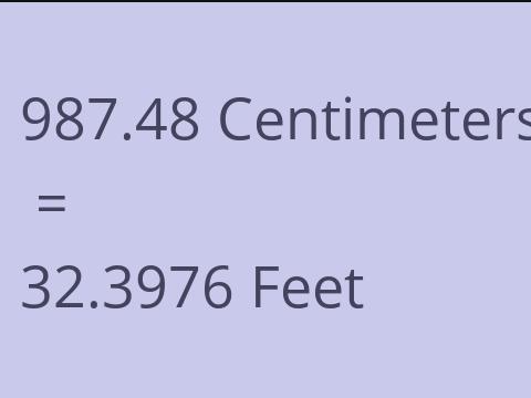 987.48 CM TO FEET