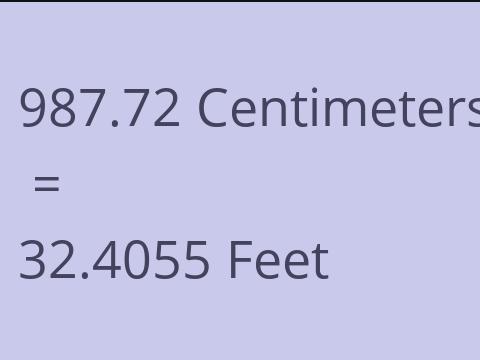 987.72 CM TO FEET