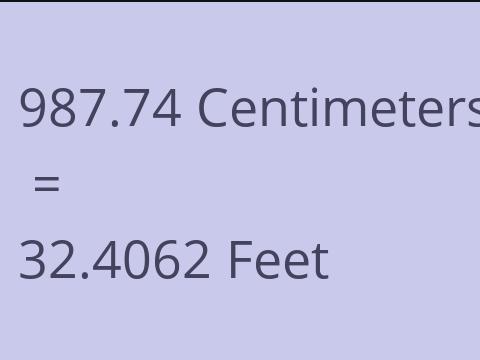 987.74 CM TO FEET