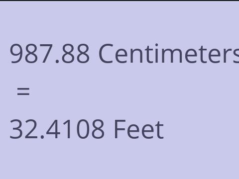 987.88 CM TO FEET