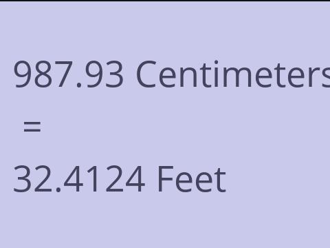 987.93 CM TO FEET