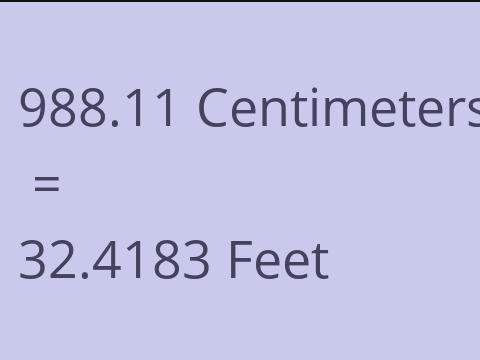 988.11 CM TO FEET