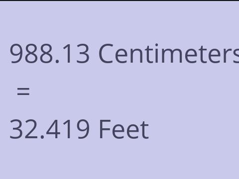 988.13 CM TO FEET