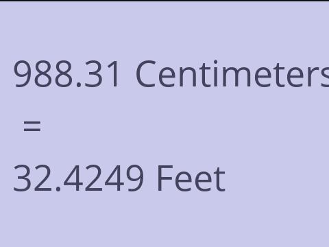 988.31 CM TO FEET