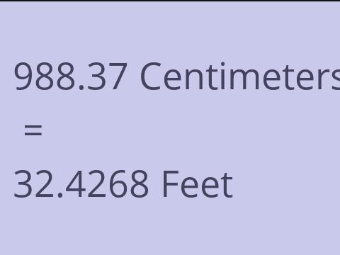 988.37 CM TO FEET