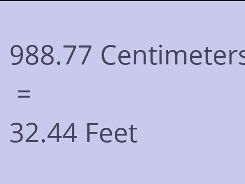 988.77 CM TO FEET