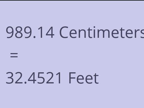 989.14 CM TO FEET