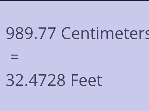 989.77 CM TO FEET