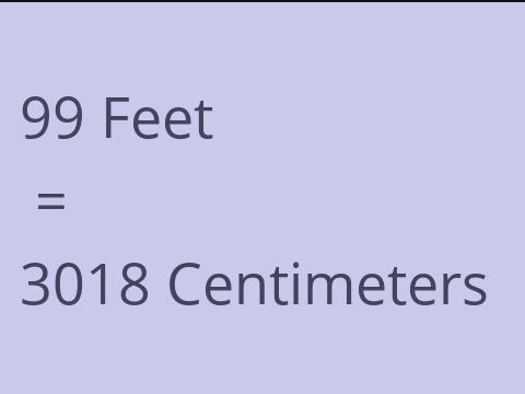 99 FEET TO CM