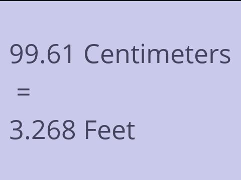 99.61 CM TO FEET