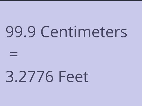 99.9 CM TO FEET