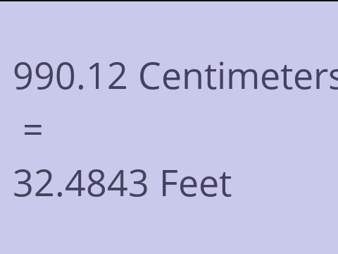 990.12 CM TO FEET