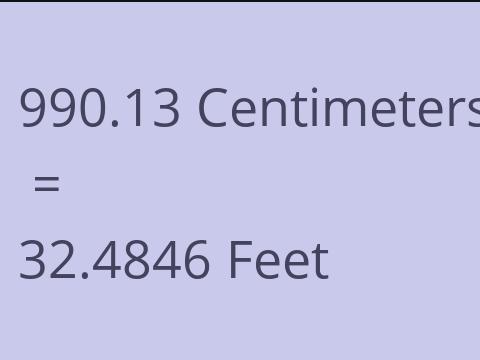 990.13 CM TO FEET