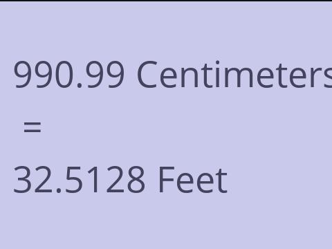 990.99 CM TO FEET