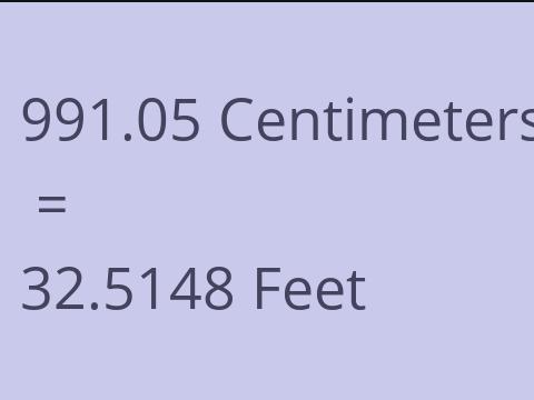 991.05 CM TO FEET