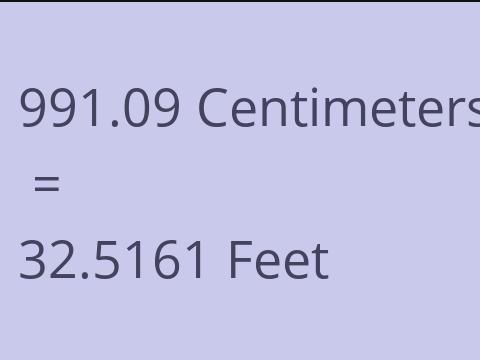 991.09 CM TO FEET