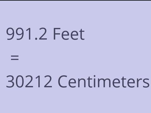 991.2 FEET TO CM