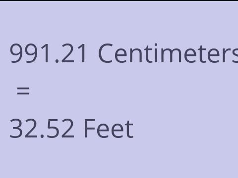 991.21 CM TO FEET