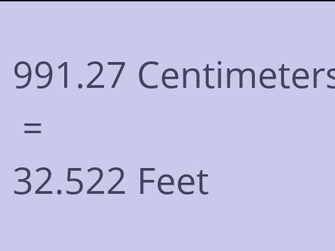 991.27 CM TO FEET