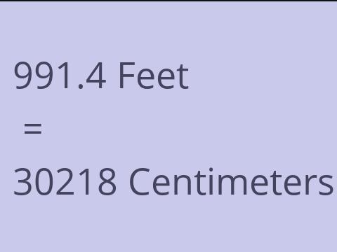 991.4 FEET TO CM