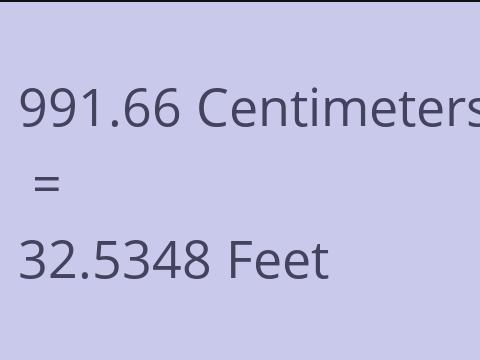 991.66 CM TO FEET