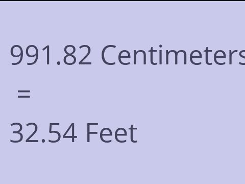 991.82 CM TO FEET