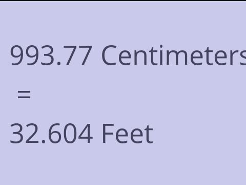 993.77 CM TO FEET