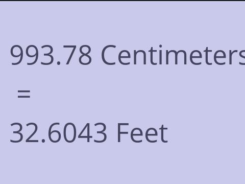 993.78 CM TO FEET