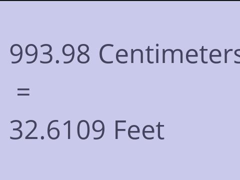 993.98 CM TO FEET