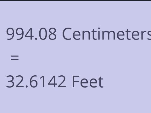 994.08 CM TO FEET