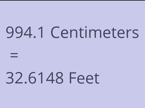 994.1 CM TO FEET